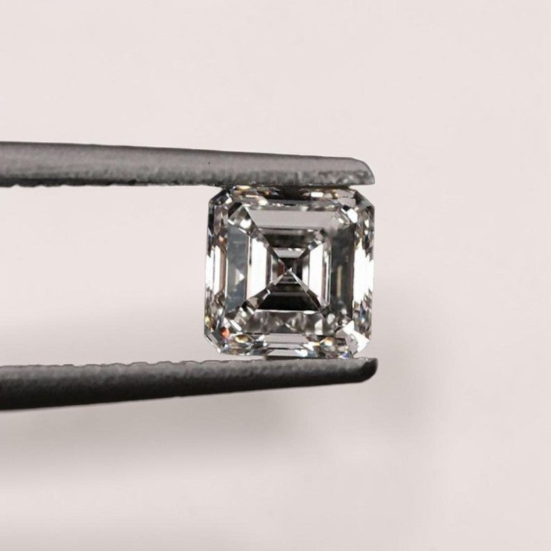 0.5ct to 3ct Asscher cut Lab Grown Diamond, IGI Certified, EF Colour, VVS/VS Clarity