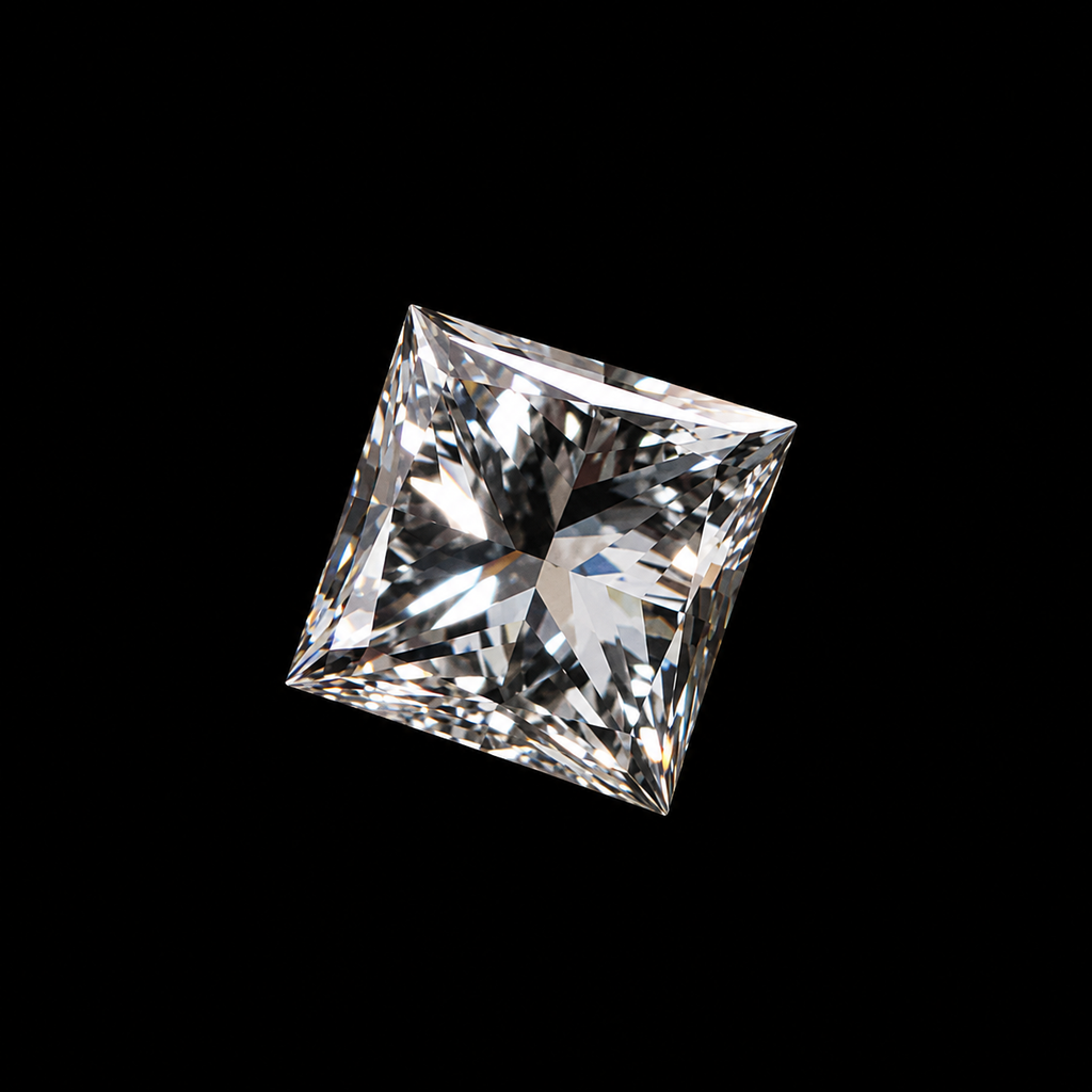1ct to 5ct Princess cut Lab Grown Moissanite Diamond, EF Colour, VVS/VS Clarity
