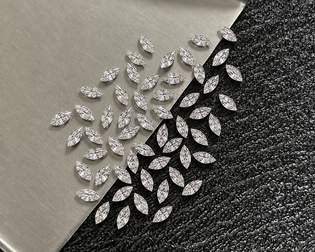 1.5 × 3 mm small Marquise loose Moissanite diamond, D color, VVS2 clarity