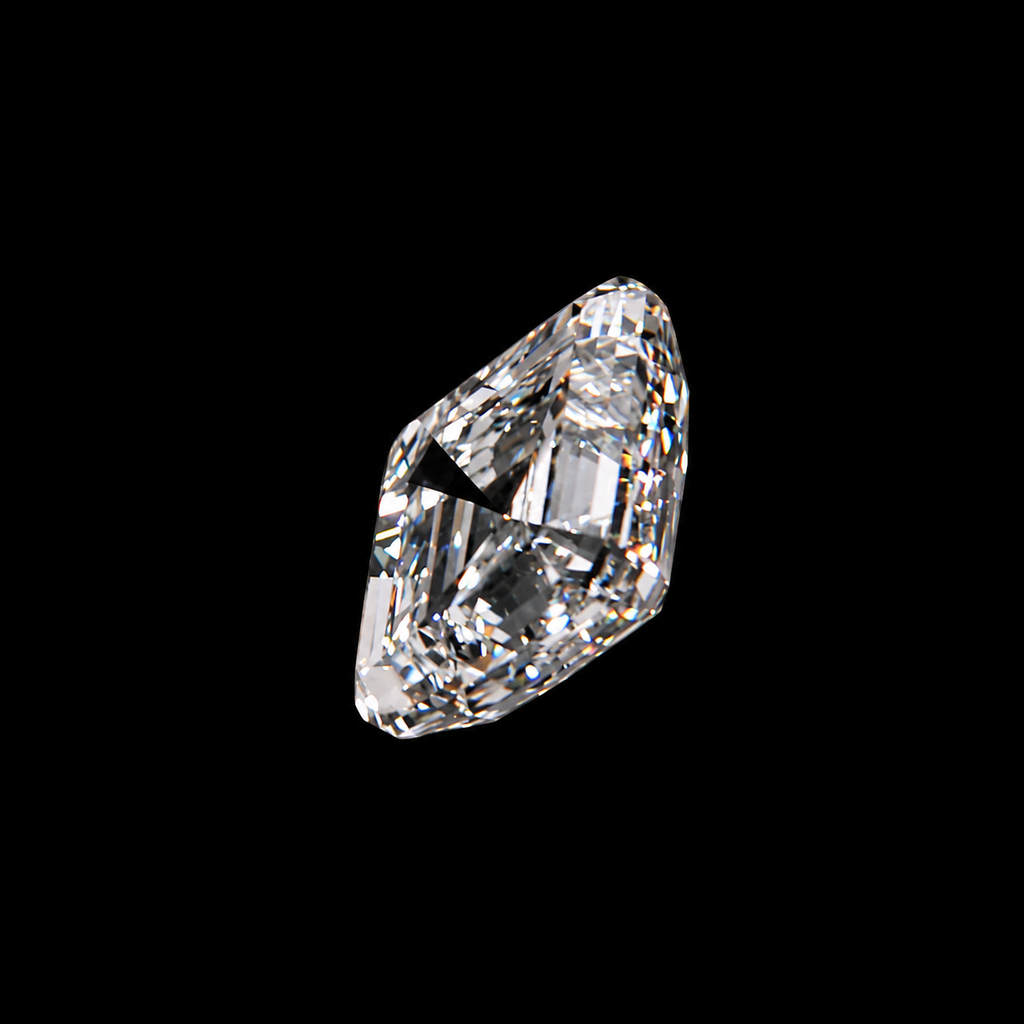 1ct to 5ct Asscher cut Lab Grown Moissanite Diamond, EF Colour, VVS/VS Clarity