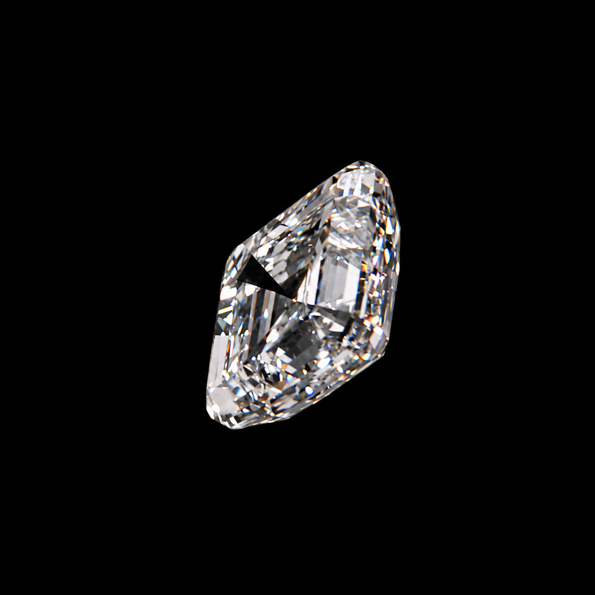 1ct to 5ct Asscher cut Lab Grown Moissanite Diamond, EF Colour, VVS/VS Clarity