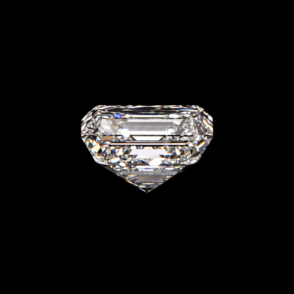 1ct to 5ct Asscher cut Lab Grown Moissanite Diamond, EF Colour, VVS/VS Clarity