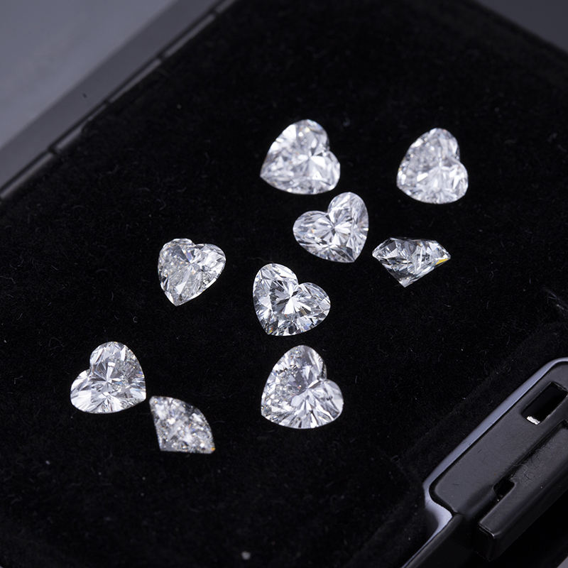 7 mm small Heart loose Moissanite diamond, D color, VVS2 clarity
