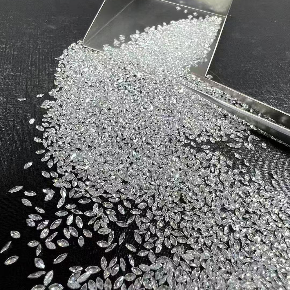 1.5 × 2.5 mm small Marquise loose Moissanite diamond, D color, VVS2 clarity