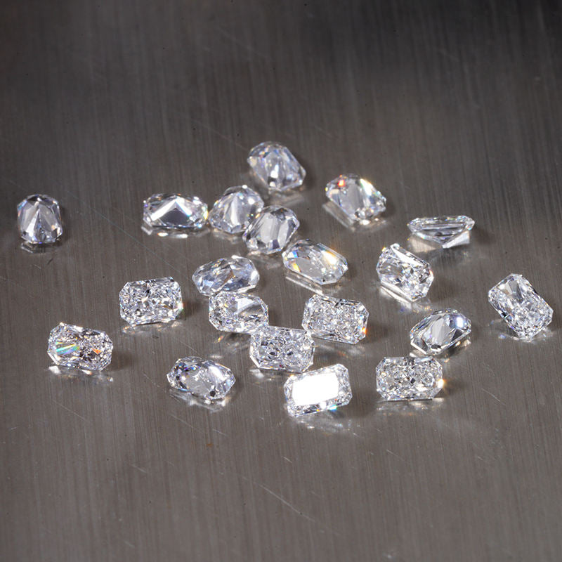 5 × 7 mm small Radiant loose Moissanite diamond, D color, VVS2 clarity