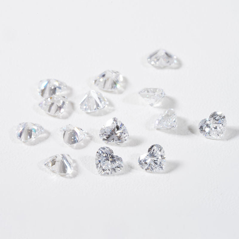 7 mm small Heart loose Moissanite diamond, D color, VVS2 clarity