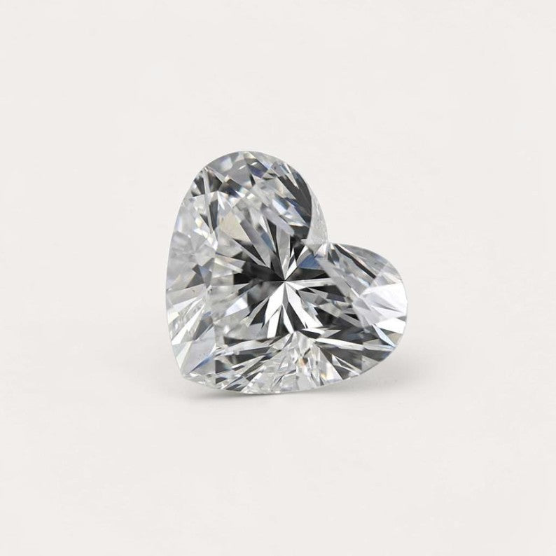 0.5ct to 3ct Heart cut Lab Grown Diamond, IGI Certified, EF Colour, VVS/VS Clarity