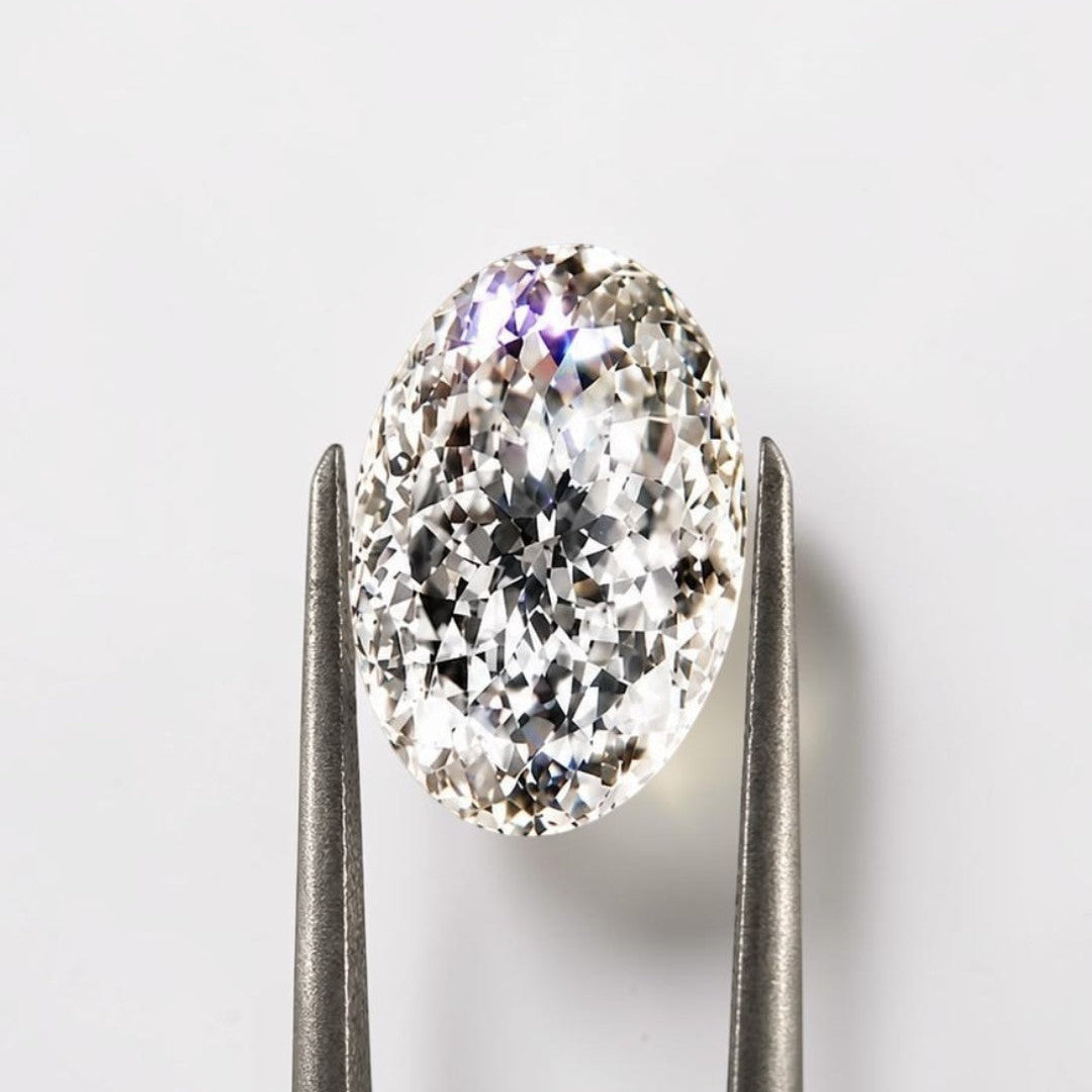 1 CT IGI Certified Oval Portuguese Cut Diamond, Lab Grown Diamond ,Portugal Flower Cut Lab Created Diamond, Diamond for Custom Ring