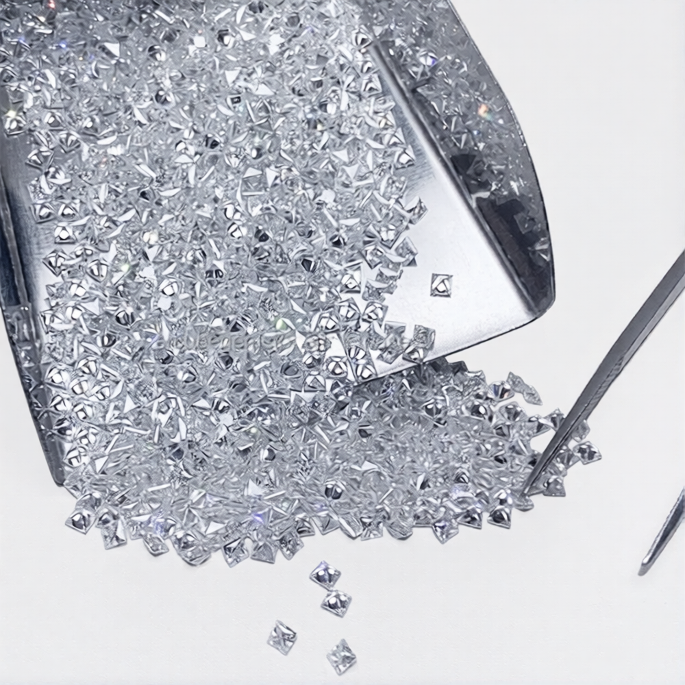 1.5 mm small Princess loose Moissanite diamond, D color, VVS2 clarity