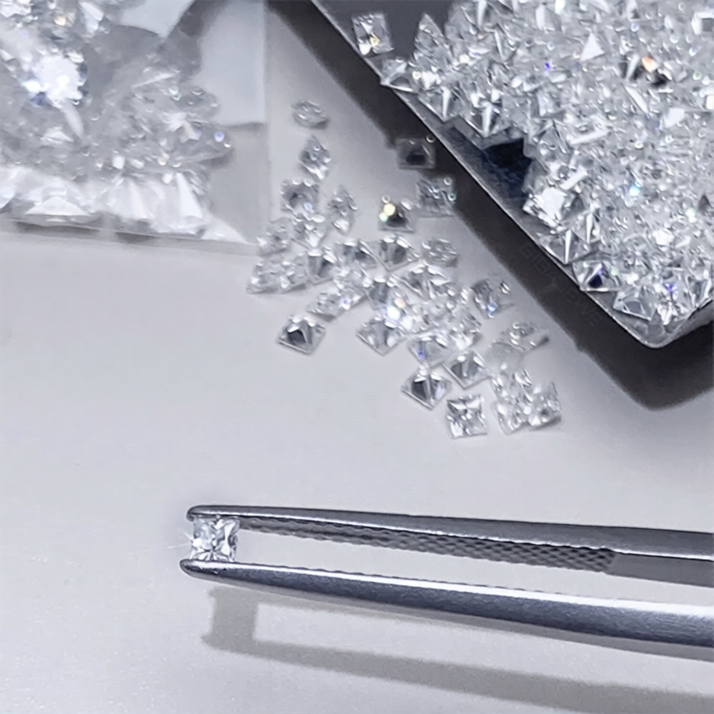 1.5 mm small Princess loose Moissanite diamond, D color, VVS2 clarity