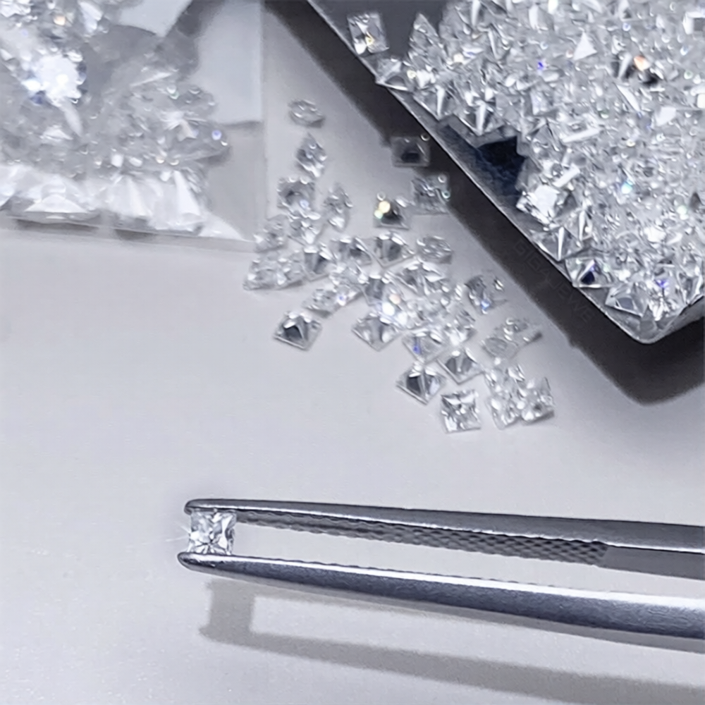 1.5 mm small Princess loose Moissanite diamond, D color, VVS2 clarity