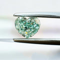 1CT Heart cut fancy vivid Green lab grown CVD diamond, IGI certified