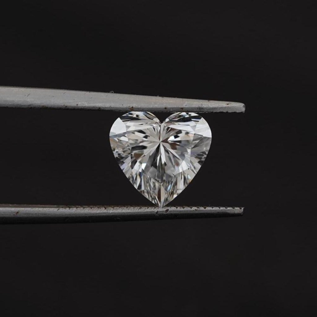 1ct to 5ct Heart cut Lab Grown Moissanite Diamond, EF Colour, VVS/VS Clarity