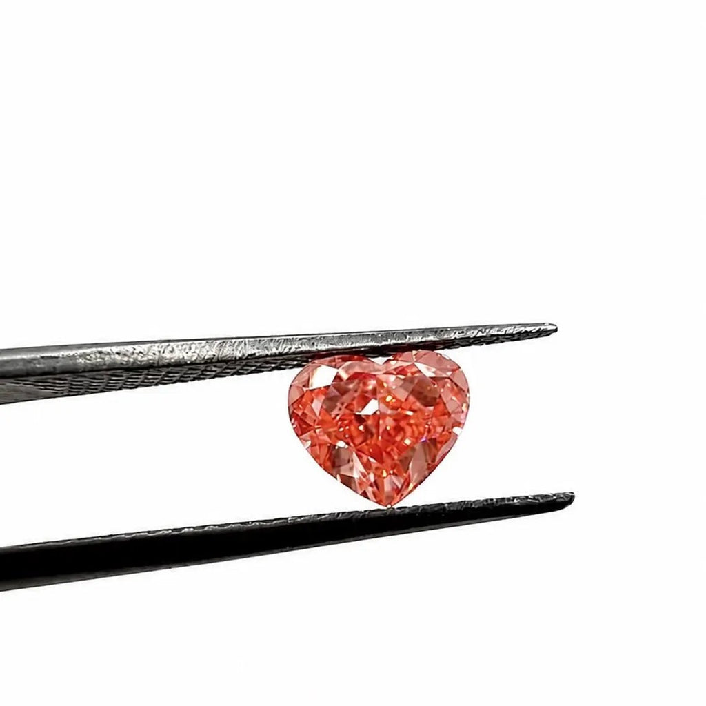 1CT Heart cut fancy vivid Pink lab grown CVD diamond, IGI certified