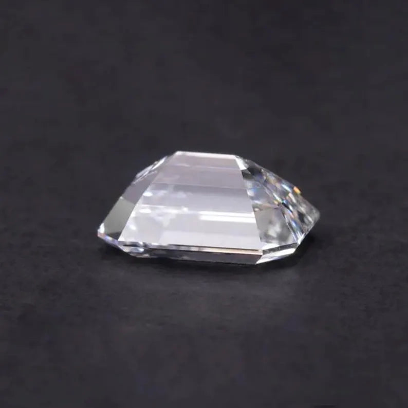 1ct to 5ct Emerald cut Lab Grown Moissanite Diamond, EF Colour, VVS/VS Clarity