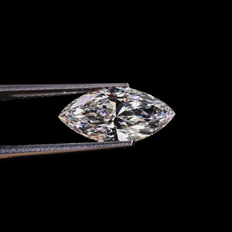 1ct to 5ct Marquise  cut Lab Grown Moissanite Diamond, EF Colour, VVS/VS Clarity