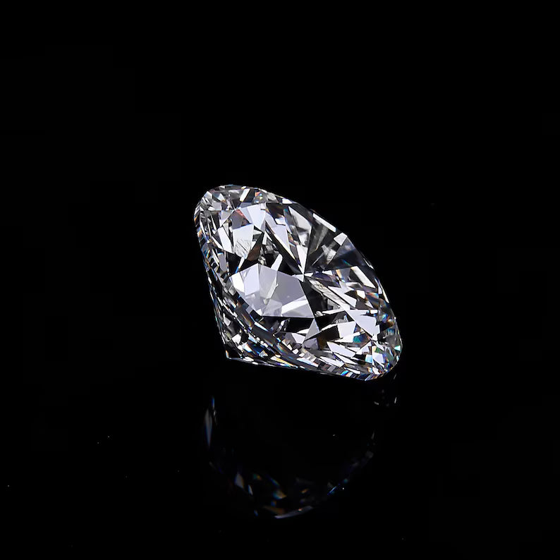 1ct to 5ct Round cut Lab Grown Moissanite Diamond, EF Colour, VVS/VS Clarity
