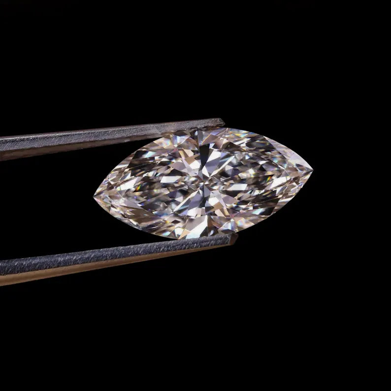 1ct to 5ct Marquise  cut Lab Grown Moissanite Diamond, EF Colour, VVS/VS Clarity