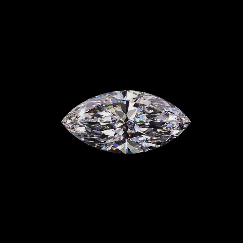 1ct to 5ct Marquise  cut Lab Grown Moissanite Diamond, EF Colour, VVS/VS Clarity