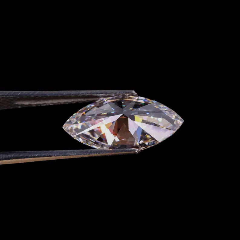 1ct to 5ct Marquise  cut Lab Grown Moissanite Diamond, EF Colour, VVS/VS Clarity