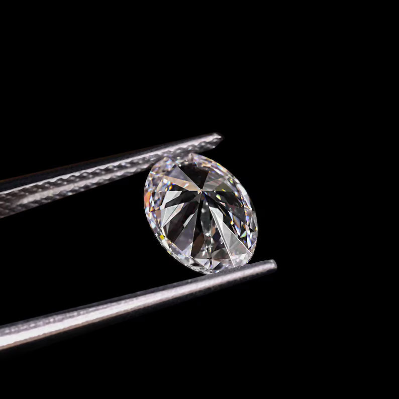 1ct to 5ct Oval cut Lab Grown Moissanite Diamond, EF Colour, VVS/VS Clarity