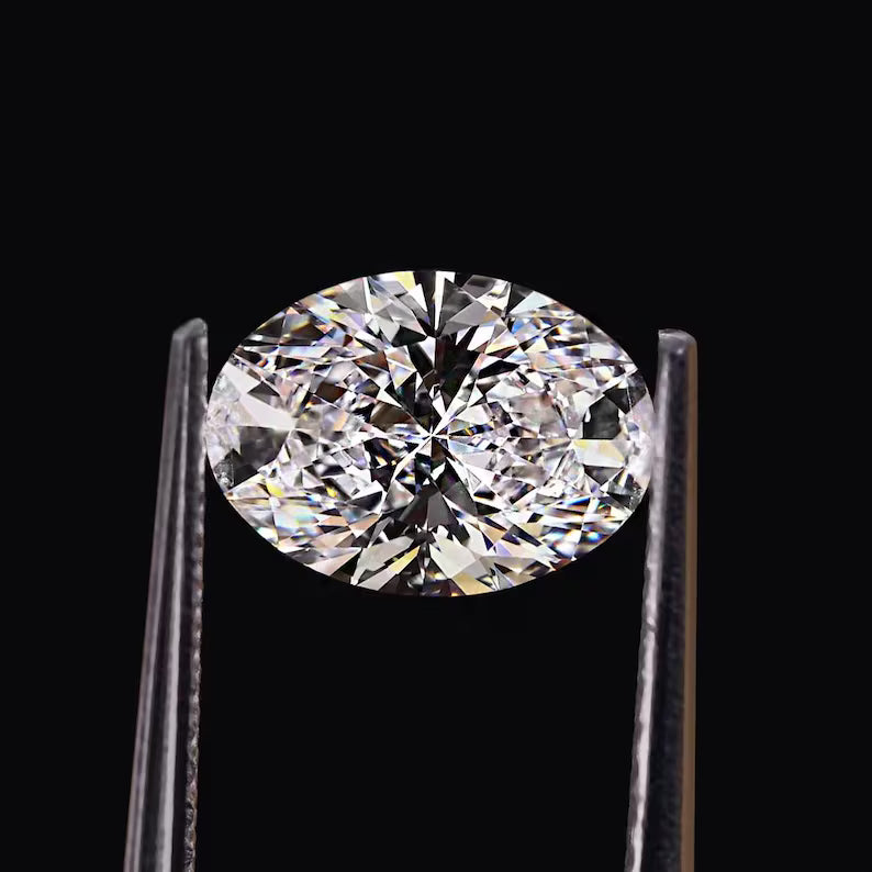 1ct to 5ct Oval cut Lab Grown Moissanite Diamond, EF Colour, VVS/VS Clarity