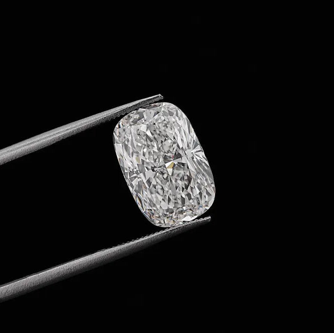 1ct to 5ct Cushion cut Lab Grown Moissanite Diamond, EF Colour, VVS/VS Clarity