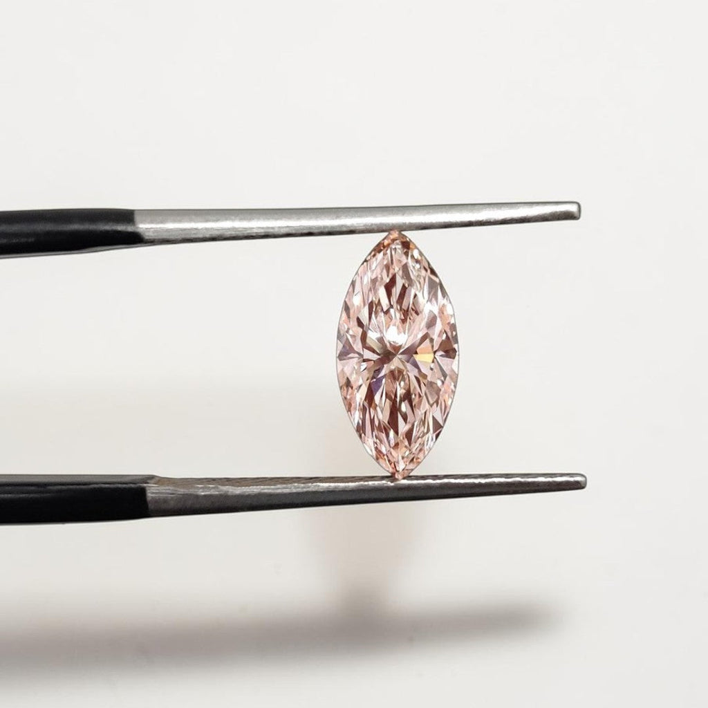 1CT Marquise cut fancy vivid Pink lab grown CVD diamond, IGI certified