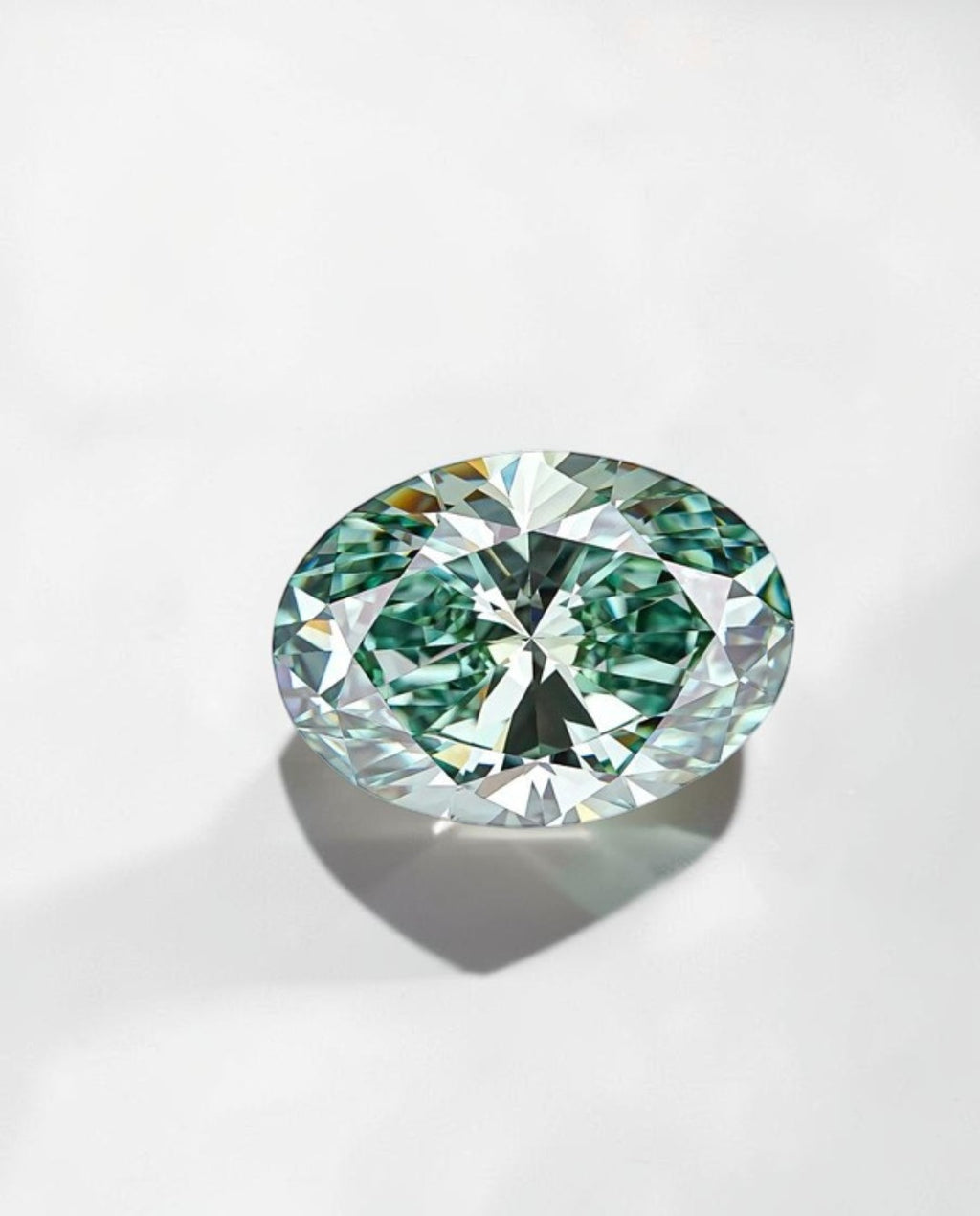 1CT Oval cut fancy vivid Green lab grown CVD diamond, IGI certified