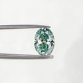 1CT Oval cut fancy vivid Green lab grown CVD diamond, IGI certified