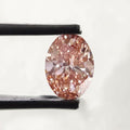 1CT Oval cut fancy vivid pink lab grown CVD diamond, IGI certified