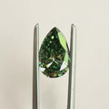 1CT Pear cut fancy vivid Green lab grown CVD diamond, IGI certified