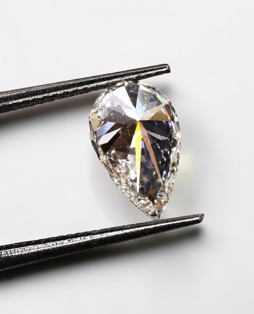 1 CT IGI Certified Pear Portuguese Cut Diamond, Lab Grown Diamond ,Portugal Flower Cut Lab Created Diamond, Diamond for Custom Ring