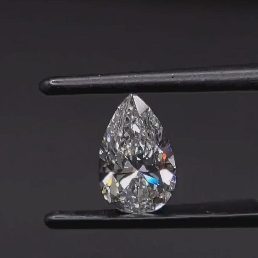 1ct to 5ct Pear cut Lab Grown Moissanite Diamond, EF Colour, VVS/VS Clarity