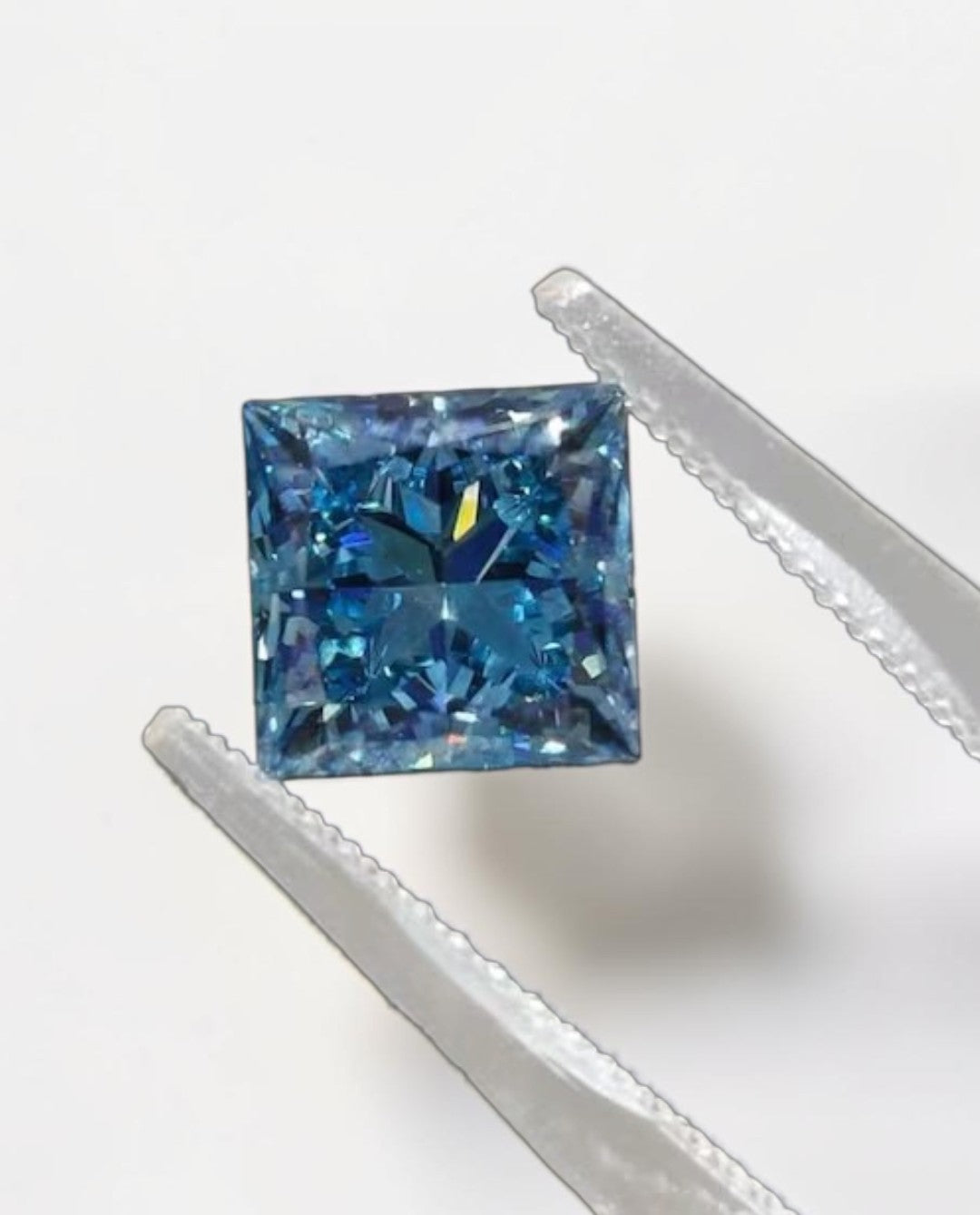 1CT Princess cut fancy vivid Blue lab grown CVD diamond, IGI certified (Copy)