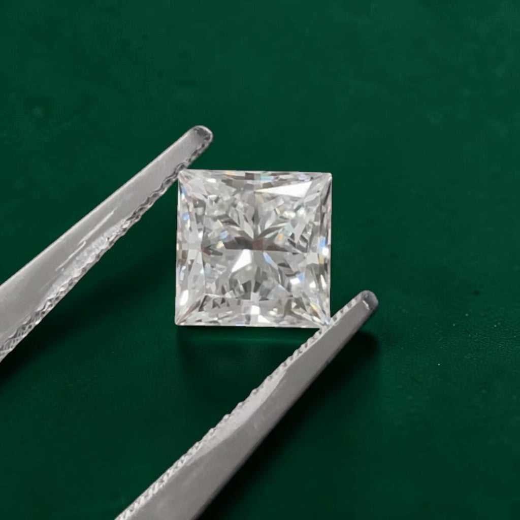 1CT Natural Princess Cut Diamond