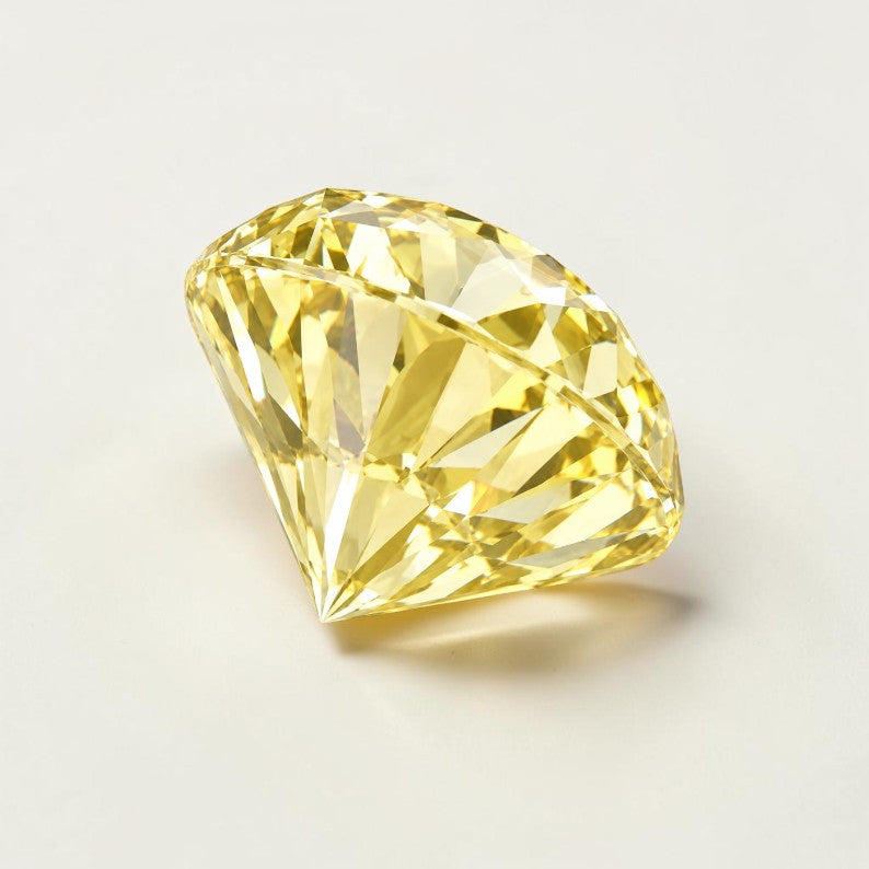 1CT Round cut fancy vivid yellow lab grown CVD diamond, IGI certified